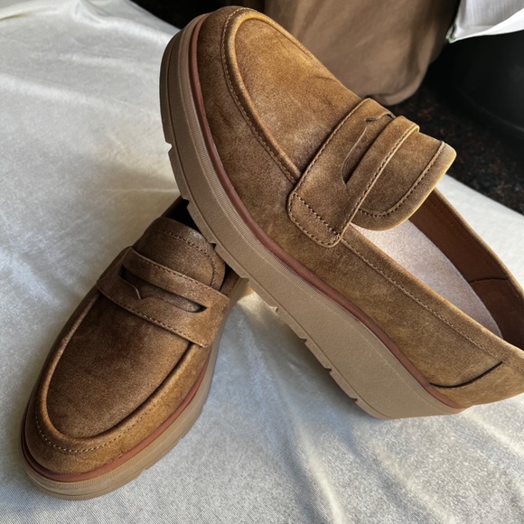 Dr. Scholl’s Platform Loafers Women Size 10 Tan - Picture 3 of 11